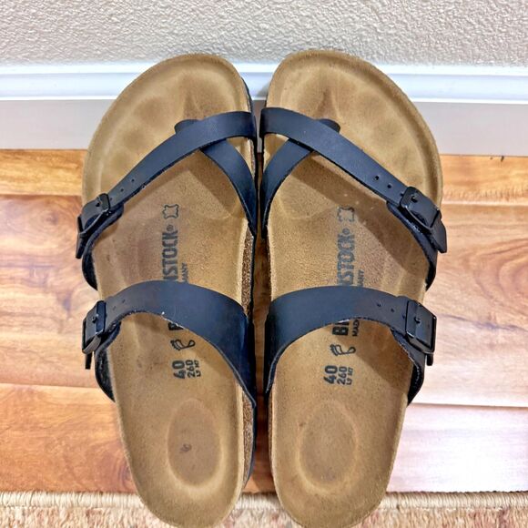 Birkenstock Unisex Mayari Regular Fit Birko Flor Black US Men Size7 Women Size 9 - Picture 5 of 15
